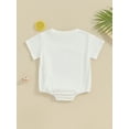 thumbnail image 4 of Liacowi Baby Girl Boys Western Romper 6M 12M 18M 24M Short Sleeve Letter Tree Print Jumpsuit for Infant Boys Girl Summer One Piece Clothes, 4 of 8