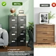 thumbnail image 5 of HUAXRON 4 Drawer Locking Metal Vertical File Cabinet with 4 Individual Locks and Hanging Folders for Office, School, Home, Assemble Required (Black), 5 of 10