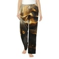 thumbnail image 2 of Lsque Luxurious Gold Flow Print Women's Pajama Pants, Lounge Pant - Comfortable Home Wear,Elastic Waistband, Stylish Design-Medium, 2 of 9
