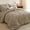 Khaki, variant on 7-Piece Full Purple Pinch Pleat Pintuck Comforter Set, All Season Bed in a Bag with Sheets & Pillowcases