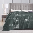 thumbnail image 4 of Wijzvio Periodic Table Slogan Throw Blanket Soft Fuzzy Fleece Blanket For Couch Bed Living Room Decoration 60"X50", 4 of 9