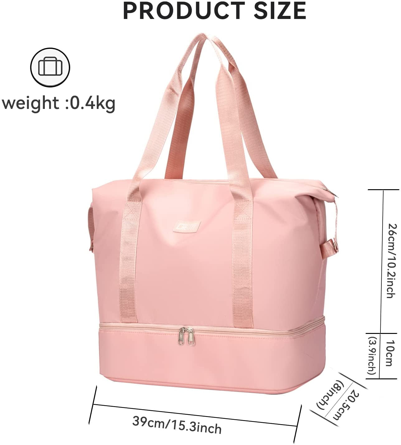 Weekend bag for Women Overnight Bag Large Travel Bag Carry on Weekend  Duffle Bag with Shoe Compartment Fit Perfect for