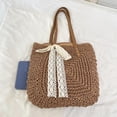 thumbnail image 4 of Women's Woven Large Capacity Tote Shoulder Crochet Beach Bag- Woven Boho Purse Knitted Shoulder Bag for Summer Vacation Beachy Travel Pool, 4 of 5