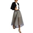 thumbnail image 3 of Women's Kimono Cardigan Lightweight Long Sleeve Open Front Cropped Jacket Draped Ruffle Short Shrugs, 3 of 9