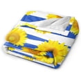thumbnail image 2 of Fuzzy Throw Blanket 350 GSM Fleece Ultra-Soft Microfiber Blanket for Adults Kids Gift Couch, Sofa, Bed Sunflower 50"x40", 2 of 3