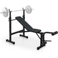thumbnail image 1 of Gaderth Adjustable Weight Bench with Barbell Rack, Foldable Workout Bench Press Set, 5-Level Height Barbell Stand, Incline Decline Flat Bench, 330 LB Capacity for Home Gym Strength Training, 1 of 6