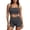 Dark Gray, variant on Women Workout Sets High Waisted Biker Yoga Shorts for Women Tummy Control Fitness Shorts & Cropped Vest Cami Tops Sets Yoga Workout Outfits for Women