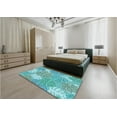 thumbnail image 4 of Ahgly Company Indoor Rectangle Patterned Light Sea Green Area Rugs, 7' x 10', 4 of 6