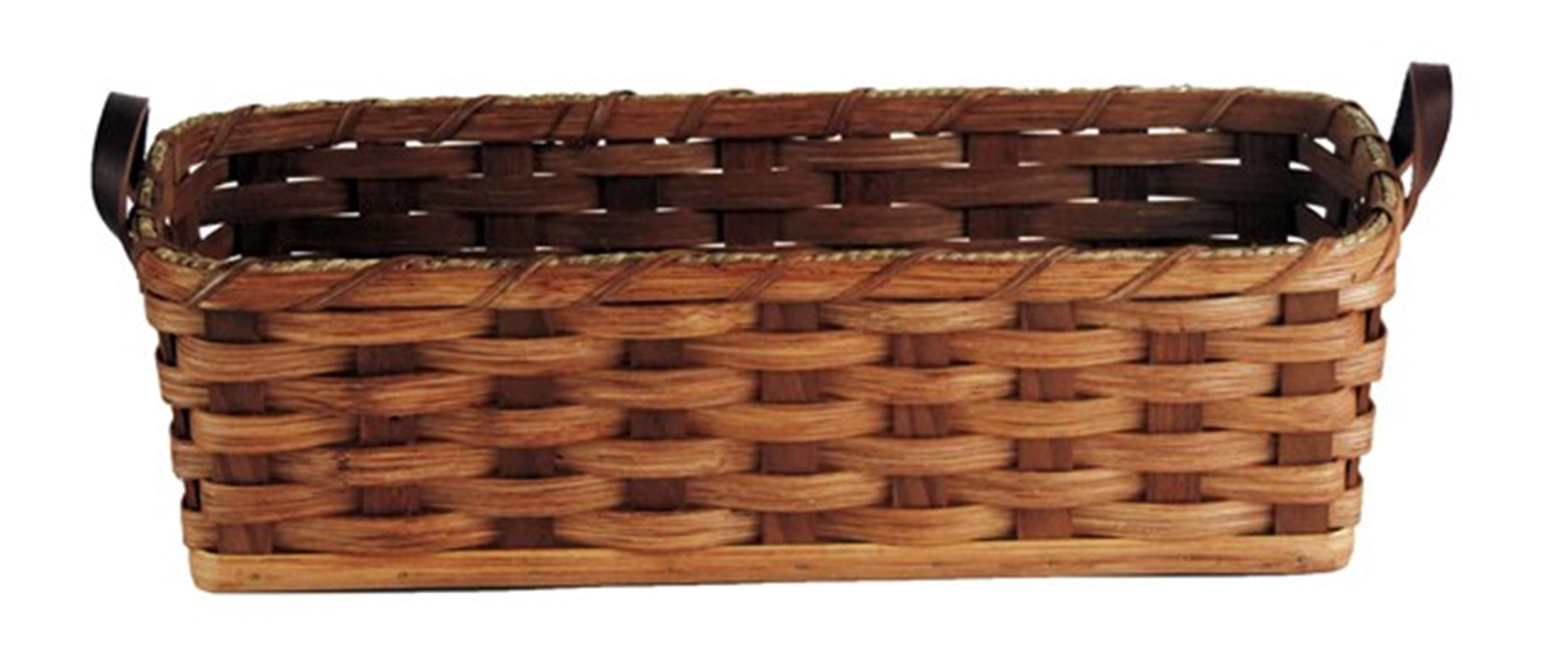 2-Tier Basket Storage | Large Amish Wicker Decorative Organizer