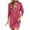 QR1-Hot Pink, variant on Meichang Quarter Zip Ribbed Knit Pullover Dress for Women V Neck Long Sleeve Short Sweater Dresses Fall Loose Fit Cocktail Party Mini Dresses