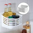 thumbnail image 3 of Suction Shower Caddy Wall Punch-free Shelf Plastic Bathroom Storage Shelf, 3 of 8