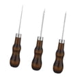 thumbnail image 3 of 3 Piezas Aguja para Coser Manual de Cuero Juego de Herramientas para Manualidades Mango en Madera de Fuerte Agarre Adecuada para Reparar Calzado, 3 of 8