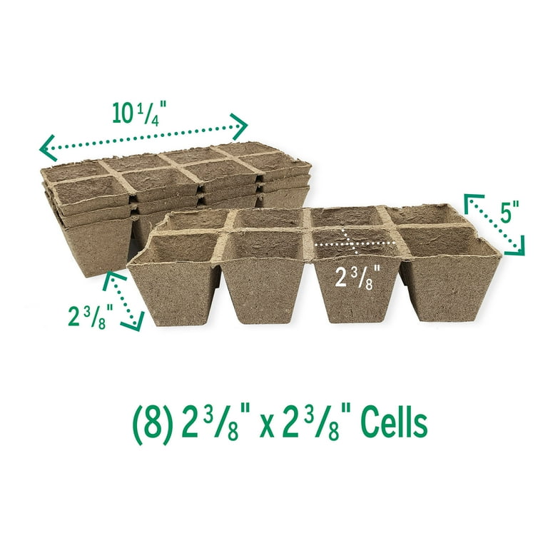 Jiffy 8-Celled Biodegradable Seed Starting Peat Pots Strips - 4