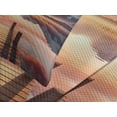 thumbnail image 4 of Ambesonne Lake Quilted Bedspread Set 3 Pcs, Mesmerizing Sunset Mountains, Queen Size, Salmon Purple Grey, 4 of 5