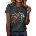 thumbnail image 2 of Blczomt Plus Size Tops for Women Short Sleeve Spring Summer Casual Tees Loose Graphic Animal Print Blouses for Women, 2 of 5