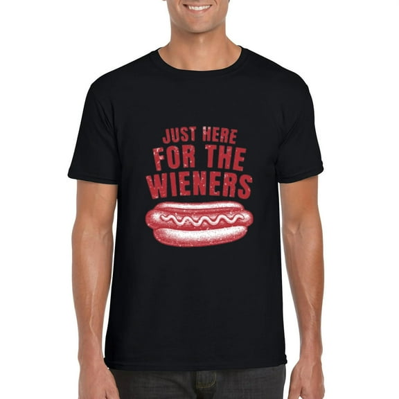 Just Here For The Wieners Shirt Funny 4th Of July Hot T-Shirt, for men & women, up to size 5XL