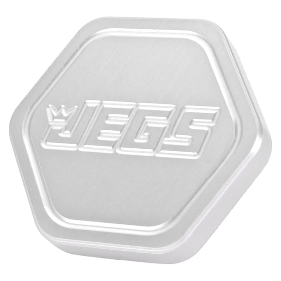 JEGS 51161 16 lb Radiator Cap With JEGS Logo Billet Aluminum Clear Anodized Fini