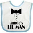 thumbnail image 3 of Inktastic Auntie's Lil Man Boys Baby Bib, 3 of 4