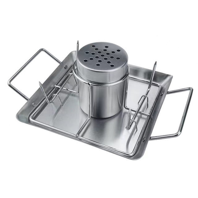 Vertical Beer Can Chicken Roaster Rack - Stainless Steel - Includes Rack, Canister, Drip Pan For Juicy and Flavorful Chicken on Grill and Oven - Dishwasher Safe