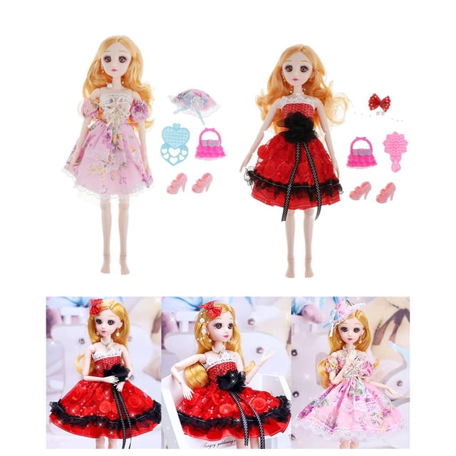 Muñeca de 2 piezas, Mini muñeca de 36 cm, muñeca articulada con completo, ropa, , peluca, maquillaje, cumpleaños, Yotijar Cuerpo de muñecas BJD de 36 cm con cabeza