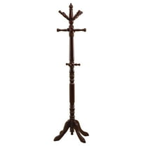 Monarch Specialties Coat Rack, Hall Tree, 11 Hooks, Entryway, 73"H, Bedroom, Brown Wood