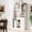 White + Light Walnut, variant on Wine Bar Cabinet with Power Outlets, Barn Doors & Wine Rack, Sideboard Buffet Coffee Bar Cabinet with Glass Holder & Storage for Kitchen, Dining Room, Living Room,White