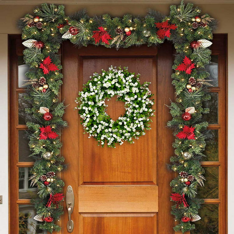 Peacock Wreath, Christmas Wreath for Front Door, Elegant Christmas , Modern  Christmas Door Hanger, Merry Christmas Wreath, 24 Inch 
