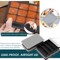 thumbnail image 3 of Qenwkxz 4 Pack Silicone Freezer Tray with Lid 4 Long Slot and 15 Small Grid Soup Freezer Container Mold Ice Cube Tray For Meal Prep Freezing Soup Stew Sauce Garlic Herb (Black), 3 of 11