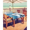 thumbnail image 2 of Fsddascl White Blue Floral Outdoor Tablecloth - 54x80 Inch Rectangle Dining Table Cover, Vintage Painting Art Country Spring Waterproof Outdoor Table Cloth with Umbrella Hole & Zipper for Patio, 2 of 7