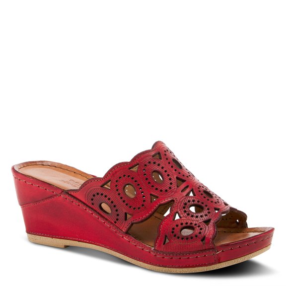 Spring Step Labarnas Women’s Leather Wedge Sandal with Comfort Insole