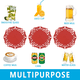 thumbnail image 4 of Posavasos para bebidas Posavasos hechos a mano Posavasos tejidos Aislamiento térmico súper absorbente de agua, 4 of 5