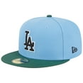 thumbnail image 3 of Men's New Era  Sky Blue/Cilantro Los Angeles Dodgers 1988 World Series 59FIFTY Fitted Hat, 3 of 6