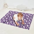 thumbnail image 2 of Purple Cartoon Unicorn Rainbow Cloud Ice Cream Planet Blanket,Comfortable Soft Flannel Throw Blanket,All Season,Warm Lightweight Blankets for Sofa Bed Couch Living Room Chair,30"x40", 2 of 4
