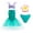 Tops+Skirt+Brief+Flower Clip, variant on Girls Mermaid Costume Outfits Halloween Tank Skirt Briefs Dress up, Size for 2-7 Year