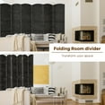 thumbnail image 5 of Costway 6-Panel Room Divider 6Ft Weave Fiber Folding Privacy Screen Black, 5 of 11
