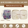 thumbnail image 7 of Xoenoiee Dragonfly Flower Pattern Bible Cover Case for Women Men Large Bible Cover Bag Bible Study Supplies Accessories with Handle Quilted Bible Carrying Case Christian Gifts, 7 of 7