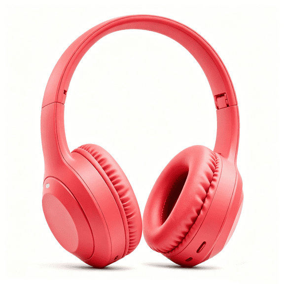 Wireless Bluetooth Headphones with Microphone, Hi-Fi Stereo Wireless Foldable Headset, Comfort Fit Over Ear Headphones and Wired Mode ffor Computer Laptop Travel Home Office PC (RedPedoxline)