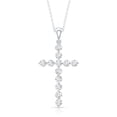 thumbnail image 2 of Rosec Jewels Lab Grown Diamond Cross Necklace with Chain (EF-VS Grade) - Real Cross Faith Necklace - Ready to Gift for Christmas, 10K White Gold, 2 of 6