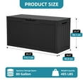 thumbnail image 2 of Uforic 80 Gallon Resin Deck Box,Outdoor Storage Box with Lockable lid for Patio Furniture, Waterproof,Black, 2 of 9
