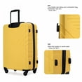 thumbnail image 5 of 3-Piece Luggage Sets, 20 Inch, 24 Inch and 28 Inch Lightweight Travel Suitcases with Spinner Wheels, Adjustable Pull Rod and Secure TSA Lock, ABS Case, Yellow, 5 of 8