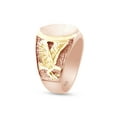 thumbnail image 2 of AFFY Eagle Two Tone Men's Signet Ring In 14k Rose Gold Over 925 Sterling Silver, Ring Size 8.5, 2 of 4