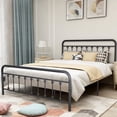 thumbnail image 3 of Heavy Duty Metal  Queen Bed Frame Black, Noise-Free Platform Bed Frame, No Box Spring Needed, Easy Assembly with Underbed Storage, 3 of 7