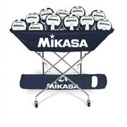 Volleyball Cart for 24 Balls by Mikasa Sports, Navy - 48'' x 22'' x 40''