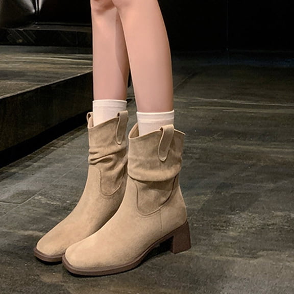 Women's Western Boots Women's And Winter Collection Slim And Versatile