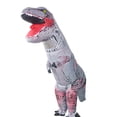 thumbnail image 4 of Traje inflable divertido de dinosaurio de Halloween Tyrannosaurus Rex Traje inflable de dinosaurio musculoso para montar, 4 of 5
