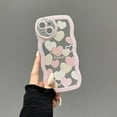 thumbnail image 6 of Wavy Frame Oil Painting Love Heart Flower Shape Camera Lens Protector Clear Soft  for iPhone Case (Pink,iPhone 11 Pro Max), 6 of 6
