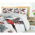 thumbnail image 5 of Ambesonne Rowan Duvet Cover Set, Christmas Composition Art, 2-Calking, Scarlet Grey Black, 5 of 7