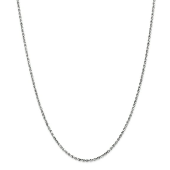 Primal Gold 10 Karat White Gold 2mm Diamond-cut Rope Chain
