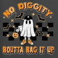 thumbnail image 6 of Wild Bobby No Diggity Boutta Bag it Up Ghost Bats Stars Pumpkin Halloween Orange and Black Halloween Women Graphic Tee, Charcoal, XX-Large, 6 of 6
