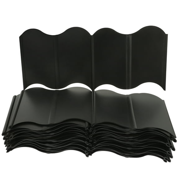 40 Sheets Garden Interlocking Fence Flexible Edging Wire Lawn Turf Nature Black